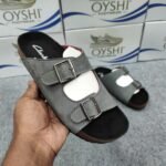 Premium Men’s Dual-Strap Suede Slide Sandals