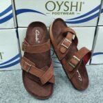 Premium Men's Suede Leather Cross-Strap Comfort Slides - Image 2