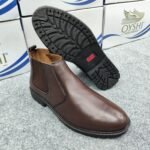 Premium Men's Genuine Leather Chelsea Boots – Classic Brown