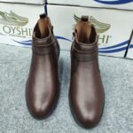 Premium Men's Genuine Leather Belted Chelsea Boots – Elegant Coffee Brown - Image 4