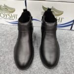 Premium Men's Genuine Leather Belted Chelsea Boots – Sophisticated Black - Image 4