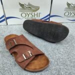 Premium Men's Suede Leather Cross-Strap Slides in Dark Brown - Image 4